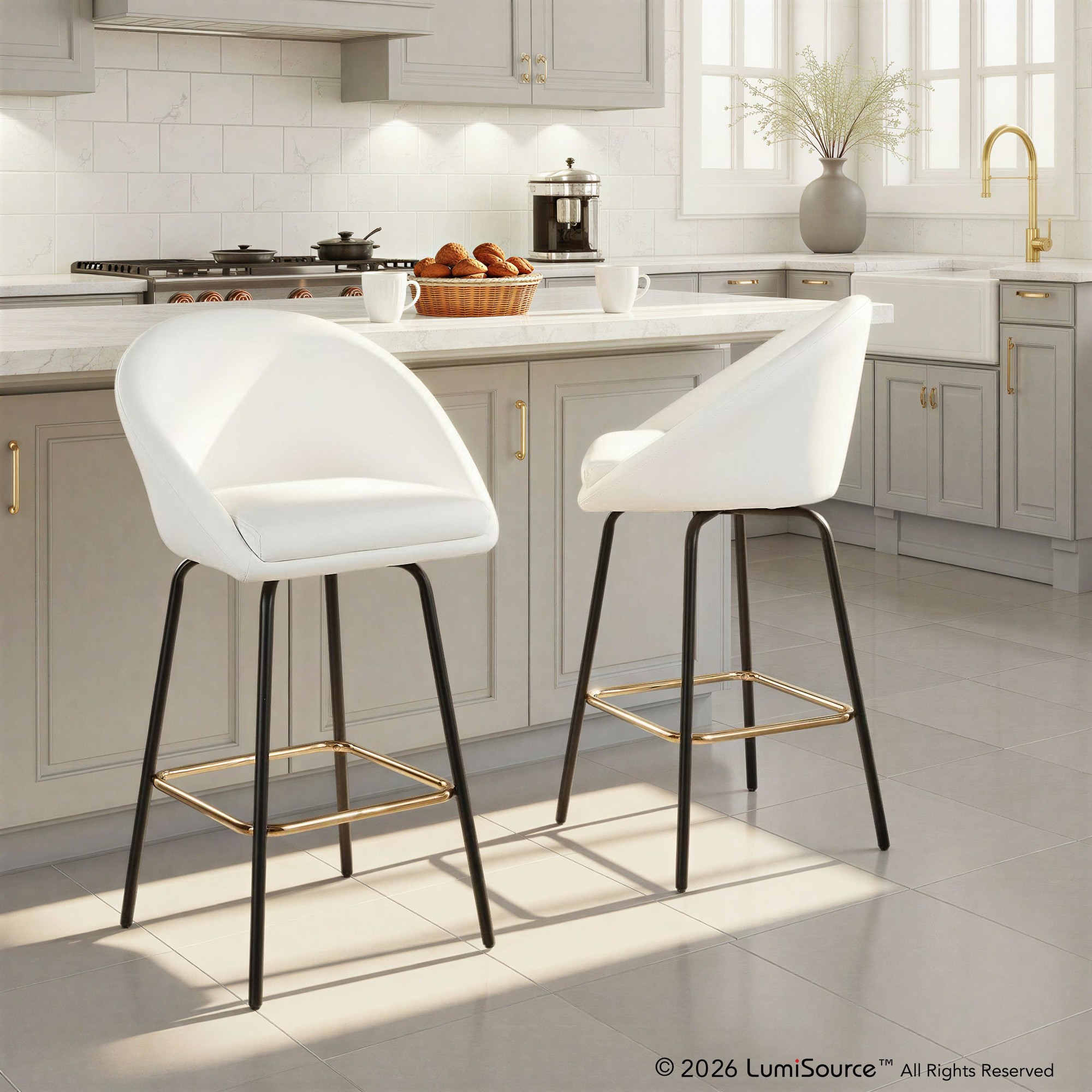 Matisse High Back 26" Fixed-height Counter Stool - Set Of 2